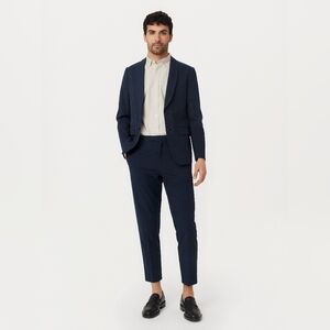 NWT Frank and Oak $119 Tapered Colin Pant Seersucker Dark Blue Sz 30